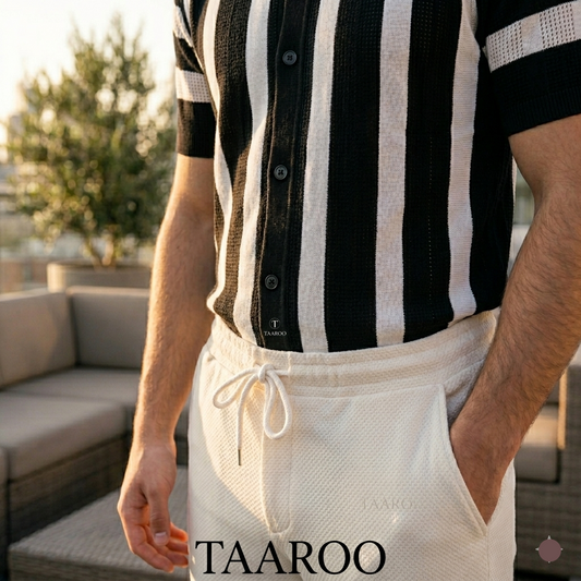 Summer Contrasting Jacquard Men's Polo Comfortable Breathable Knitted Ice Silk British High Quality Short Sleeve Polo Shirt