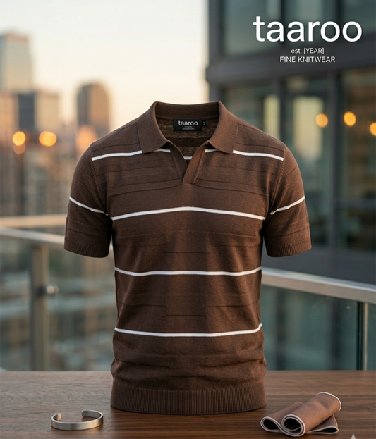 Summer Contrasting Jacquard Men's Polo Comfortable Breathable Knitted Ice Silk British High Quality Short Sleeve Polo Shirt