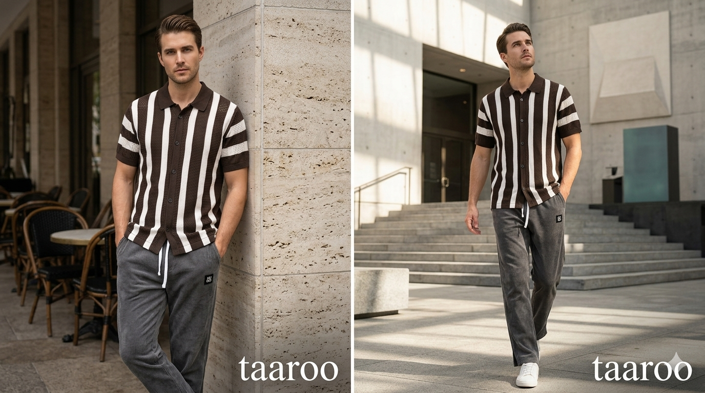 Taaroo Men's Comfortable High Quality Half Shirt