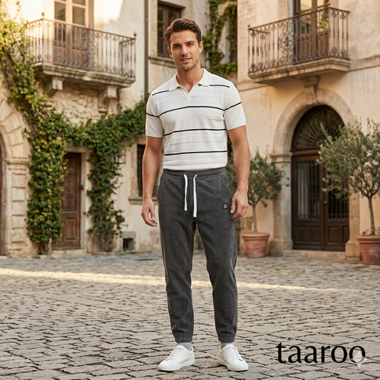 Summer Contrasting Jacquard Men's Polo Comfortable Breathable Knitted Ice Silk British High Quality Short Sleeve Polo Shirt