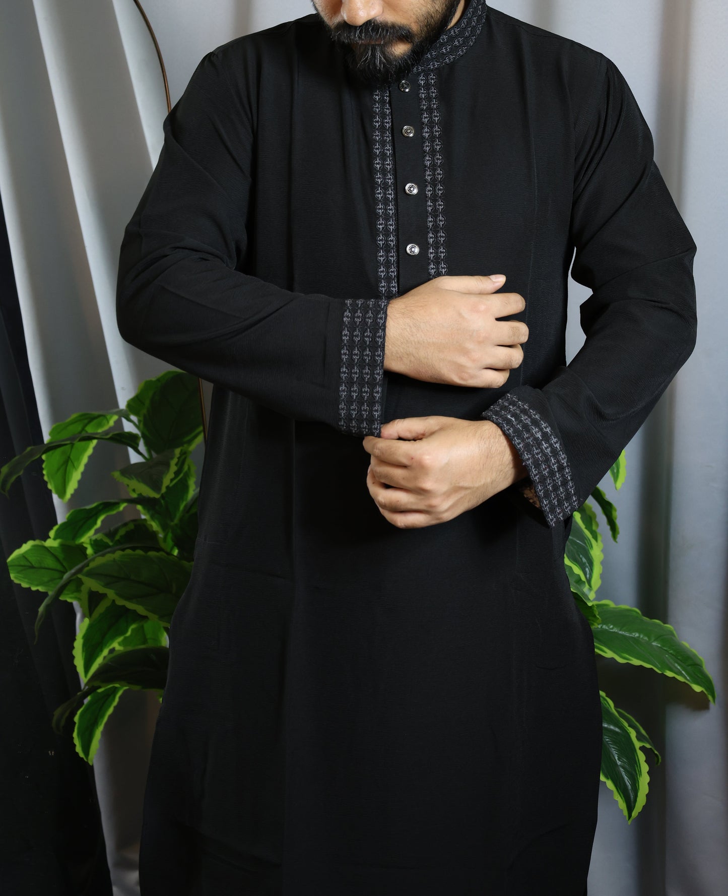 Taaroo Zaffran Fabric Panjabi for Men