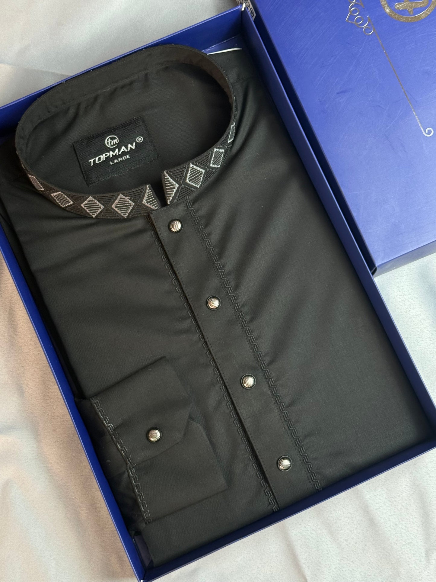 Taaroo Panjabi for Men - Black Karchupi TPJ-07