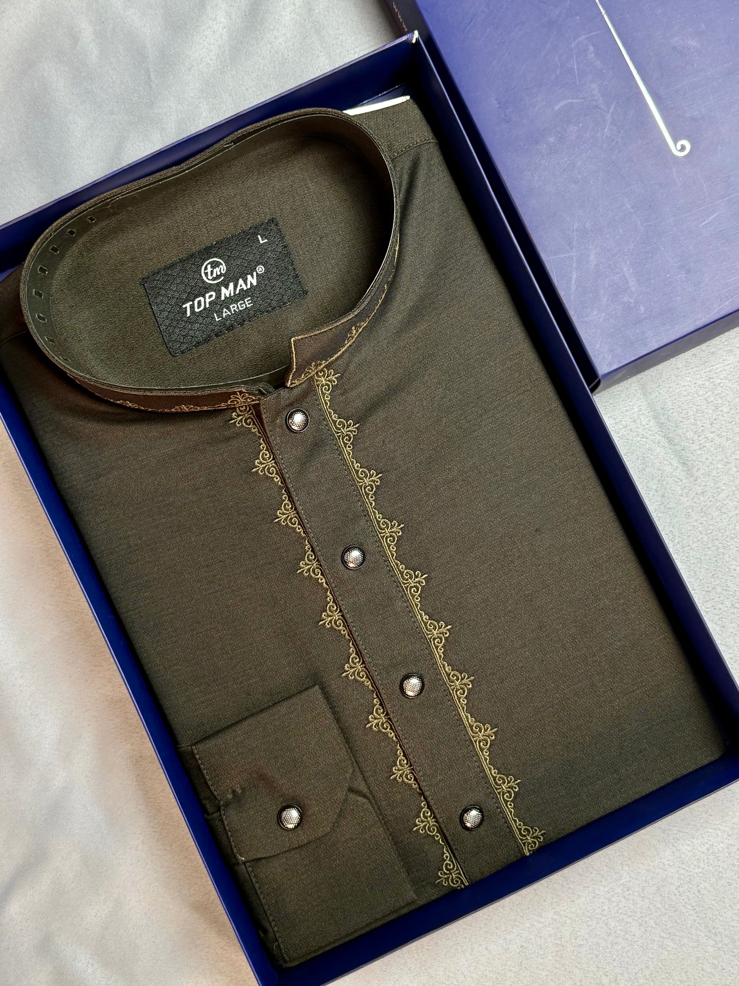 Taaroo Cotton Panjabi for Men - Brown -TPJ-04