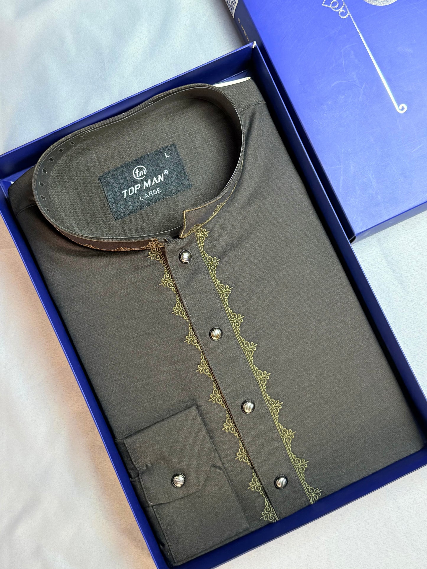 Taaroo Cotton Panjabi for Men - Brown -TPJ-04