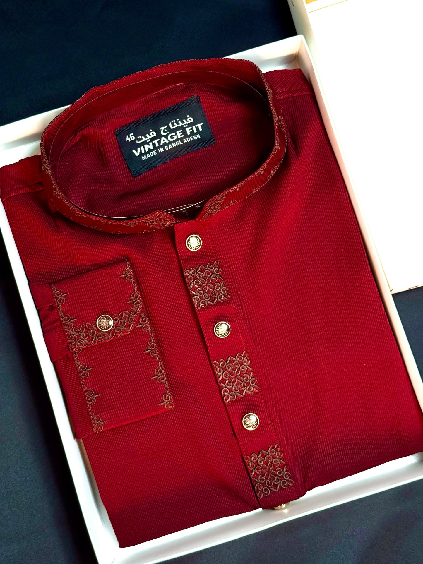 Taaroo Panjabi for Men - Maroon - TPJ- 03