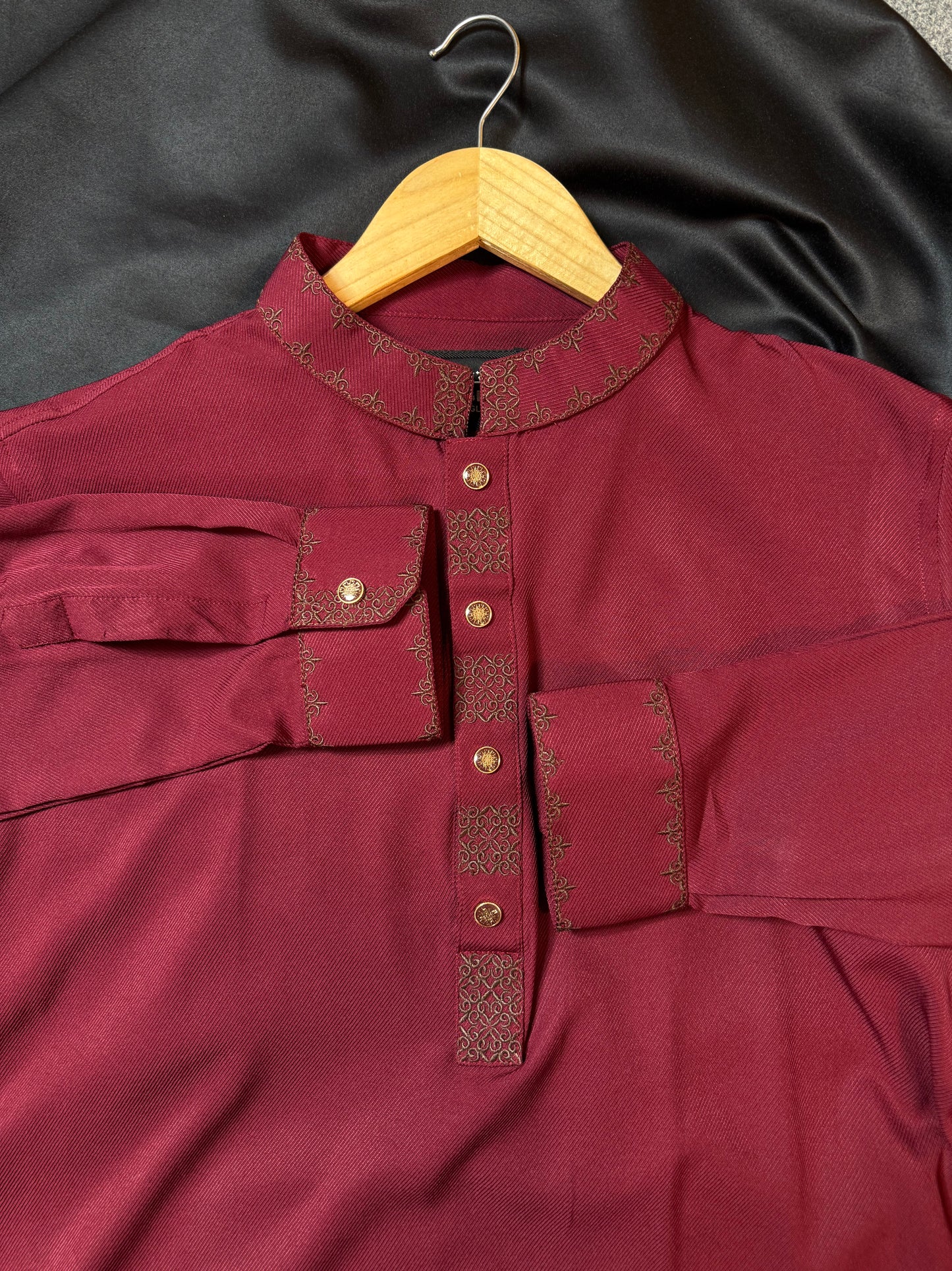 Taaroo Panjabi for Men - Maroon - TPJ- 03