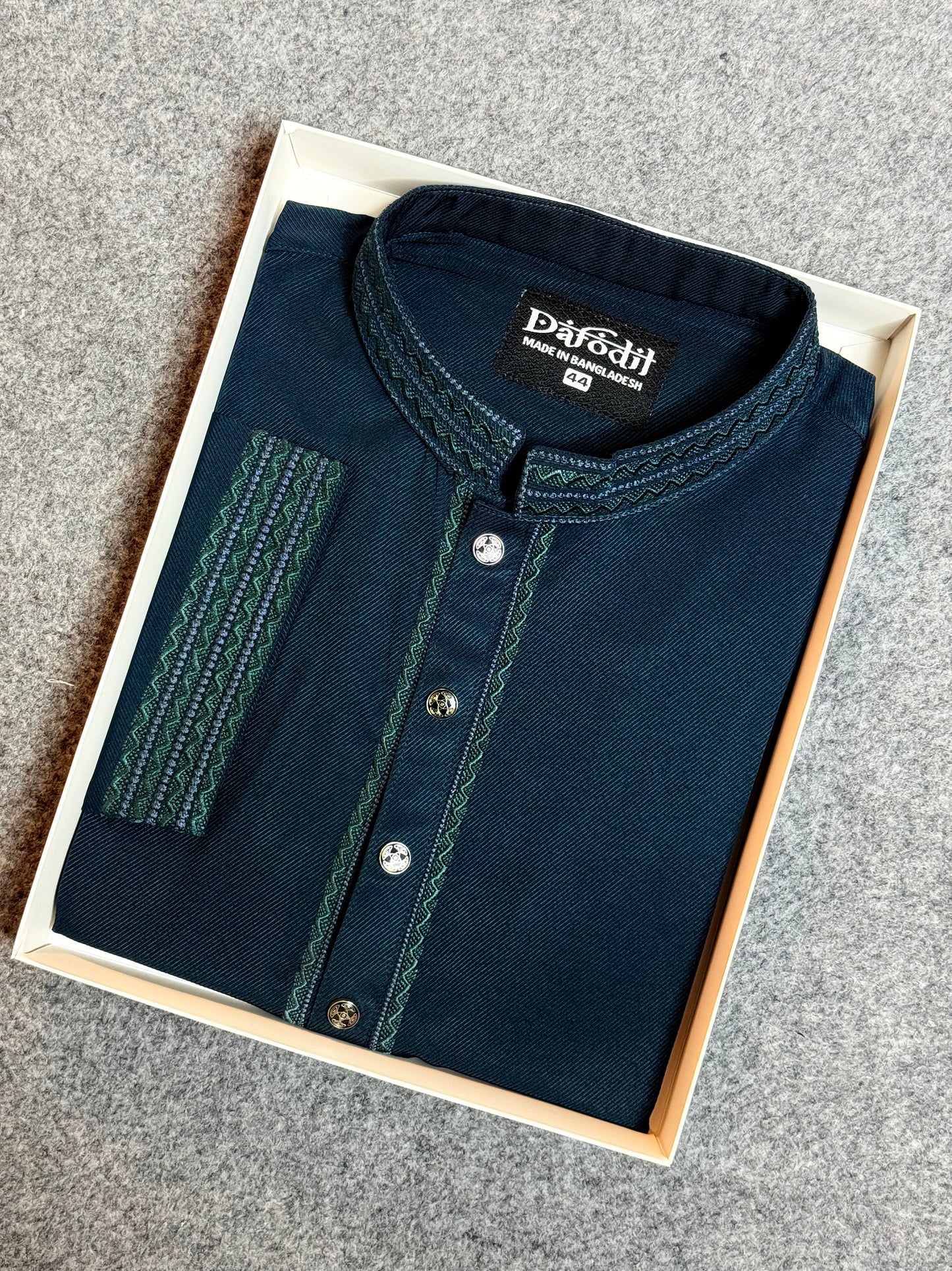 Taaroo Panjabi for Men - Deep Teal Blue - TPJ-01