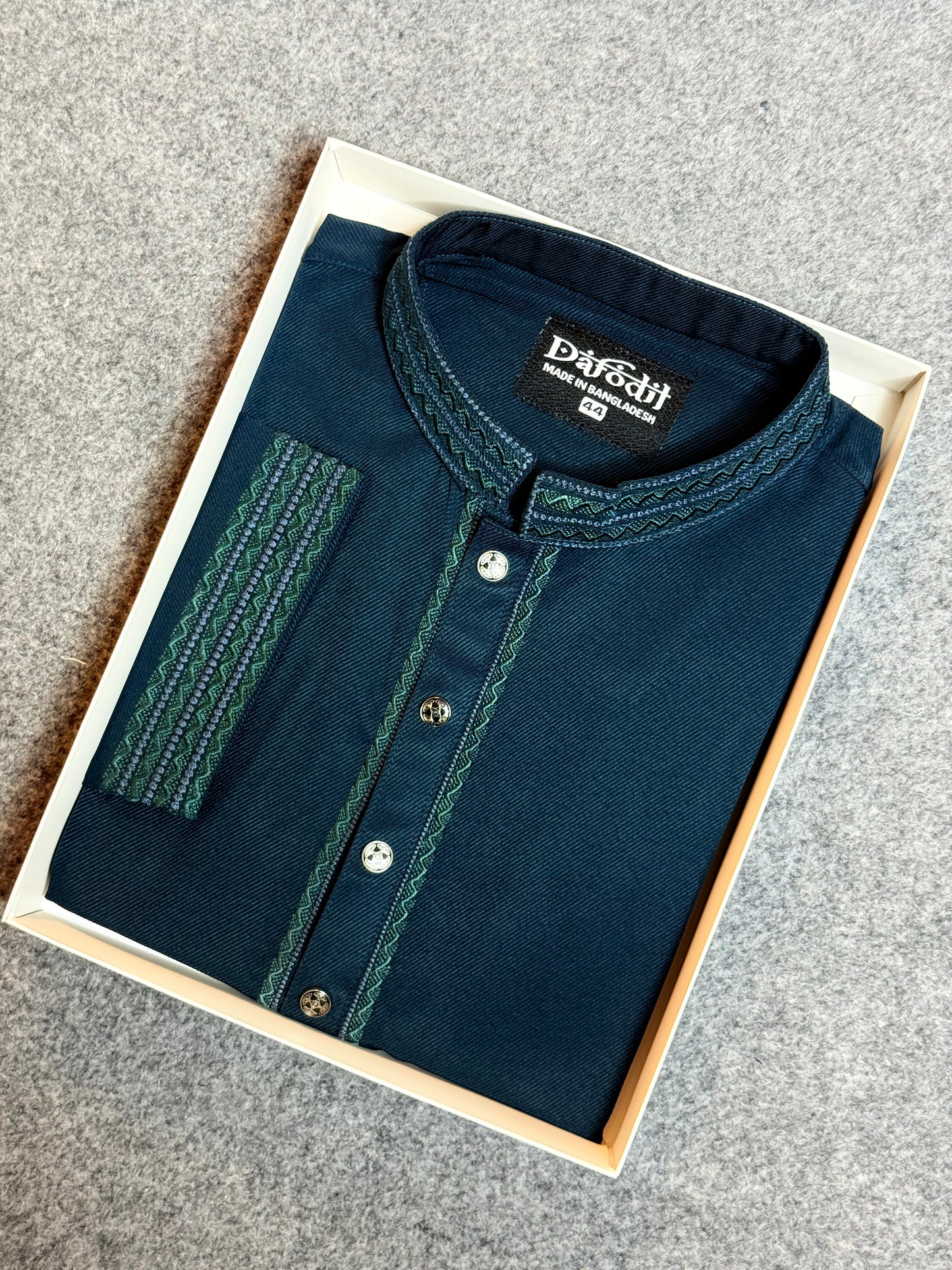 Taaroo Panjabi for Men - Deep Teal Blue - TPJ-01