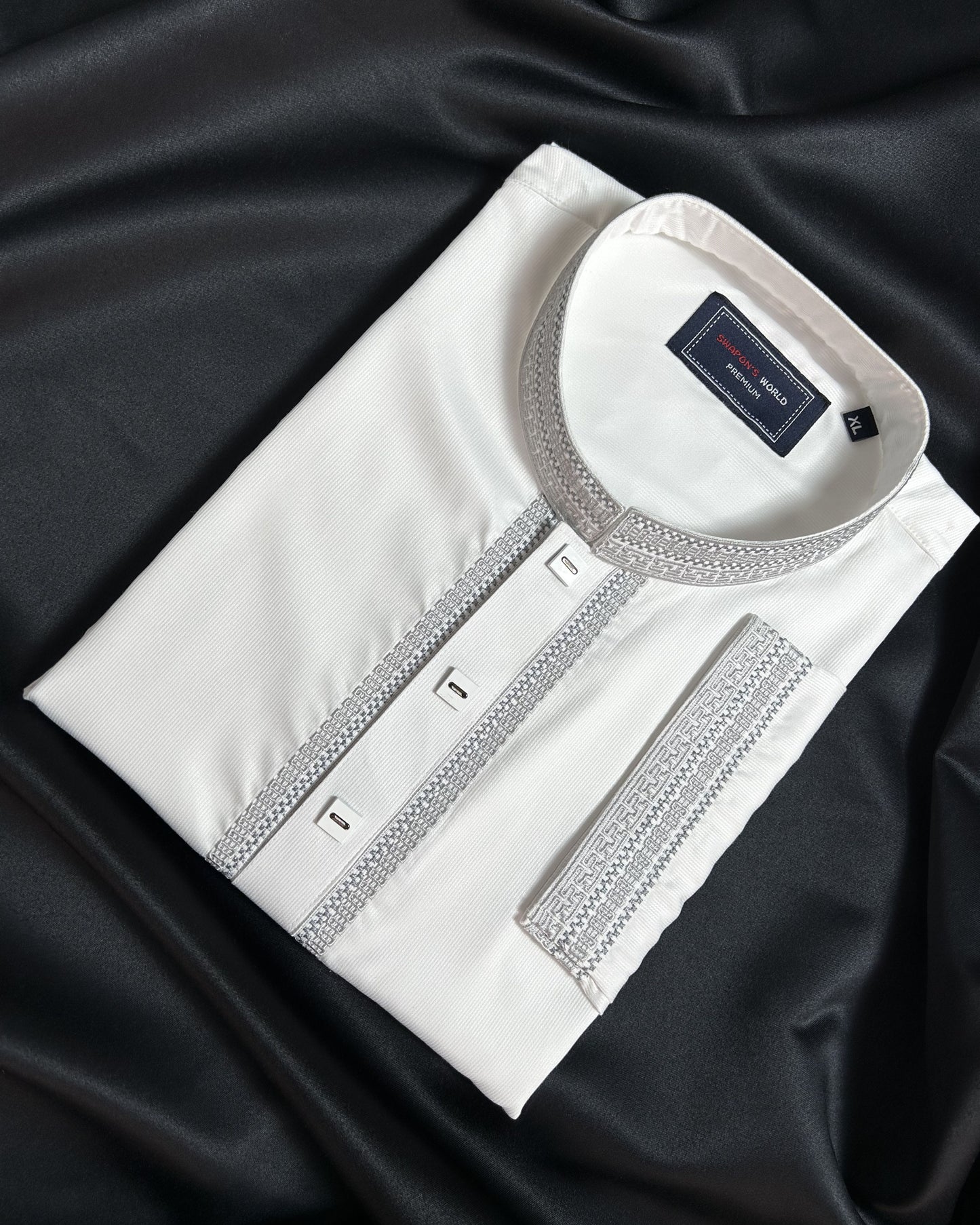 Taaroo Panjabi for Men - White  - TPJ-09